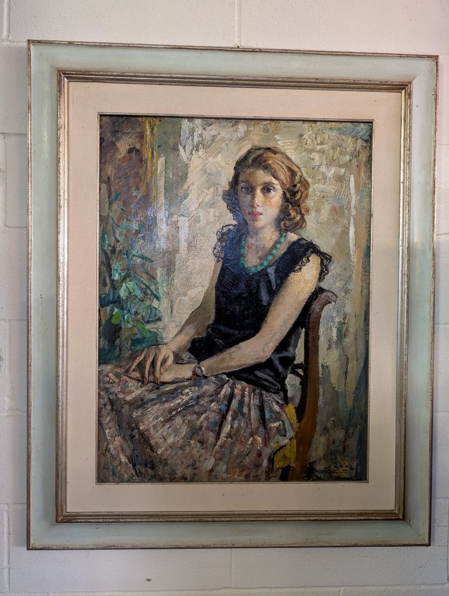 Giulio Salti (1899–1984) – Ritratto di giovane donna-photo-2