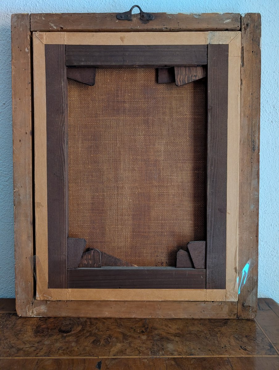 Dipinto antico – Immacolata Concezione – Olio su tela – XVIII secolo-photo-4