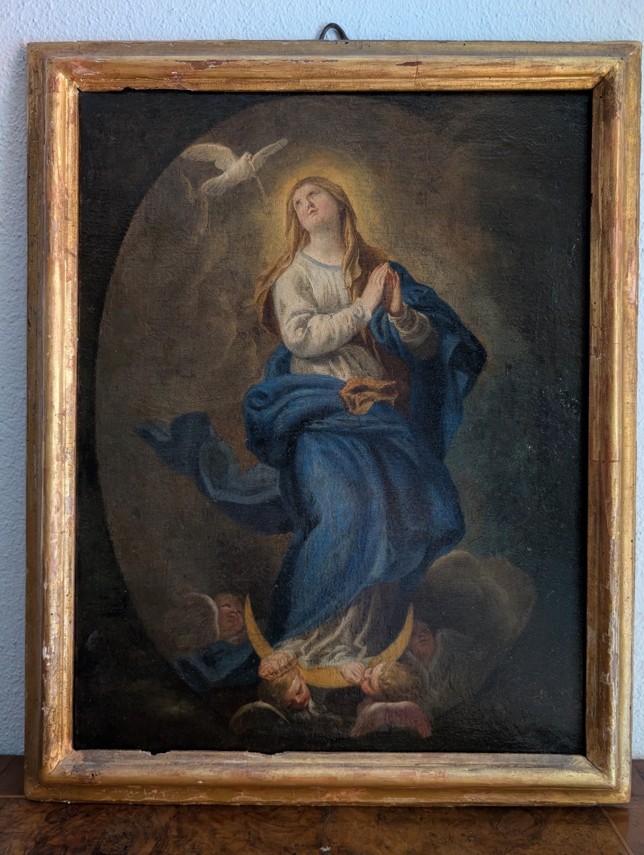 Dipinto antico – Immacolata Concezione – Olio su tela – XVIII secolo