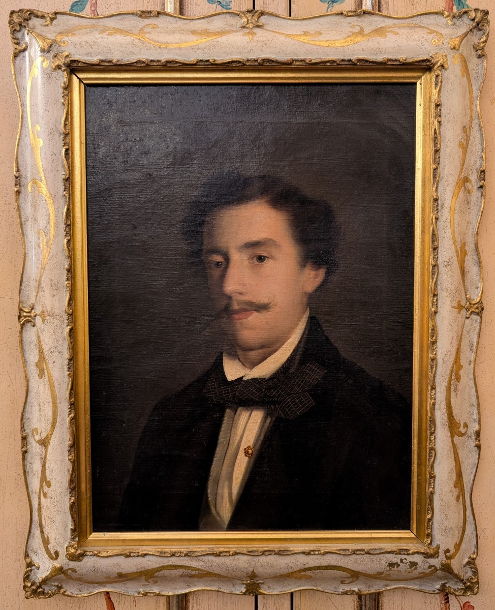 Raffaele Giannetti (1858-1941) – Ritratto maschile, 1916 – Olio su tela-photo-2