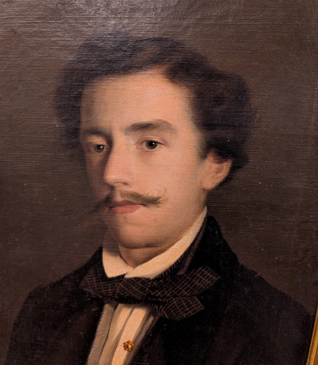 Raffaele Giannetti (1858-1941) – Ritratto maschile, 1916 – Olio su tela-photo-3