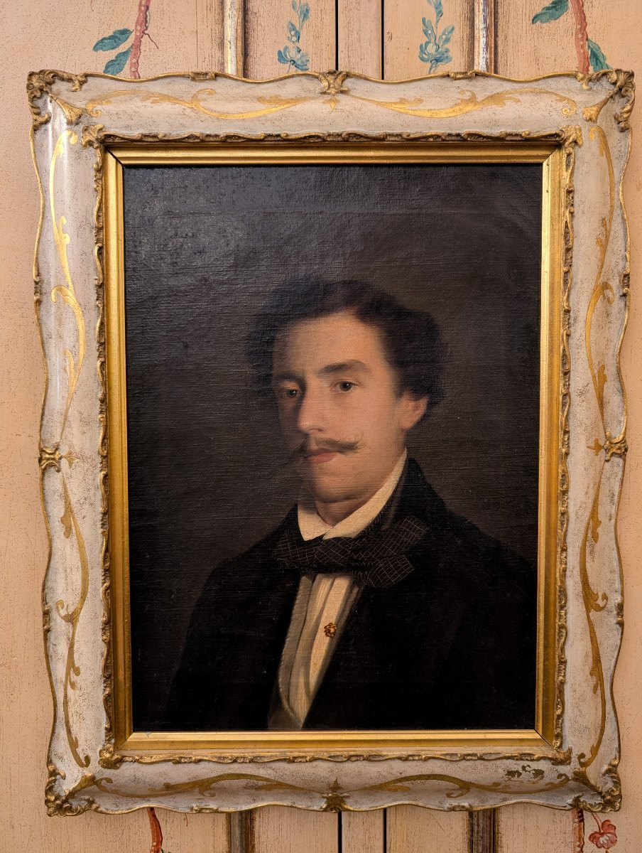 Raffaele Giannetti (1858-1941) – Ritratto maschile, 1916 – Olio su tela-photo-1