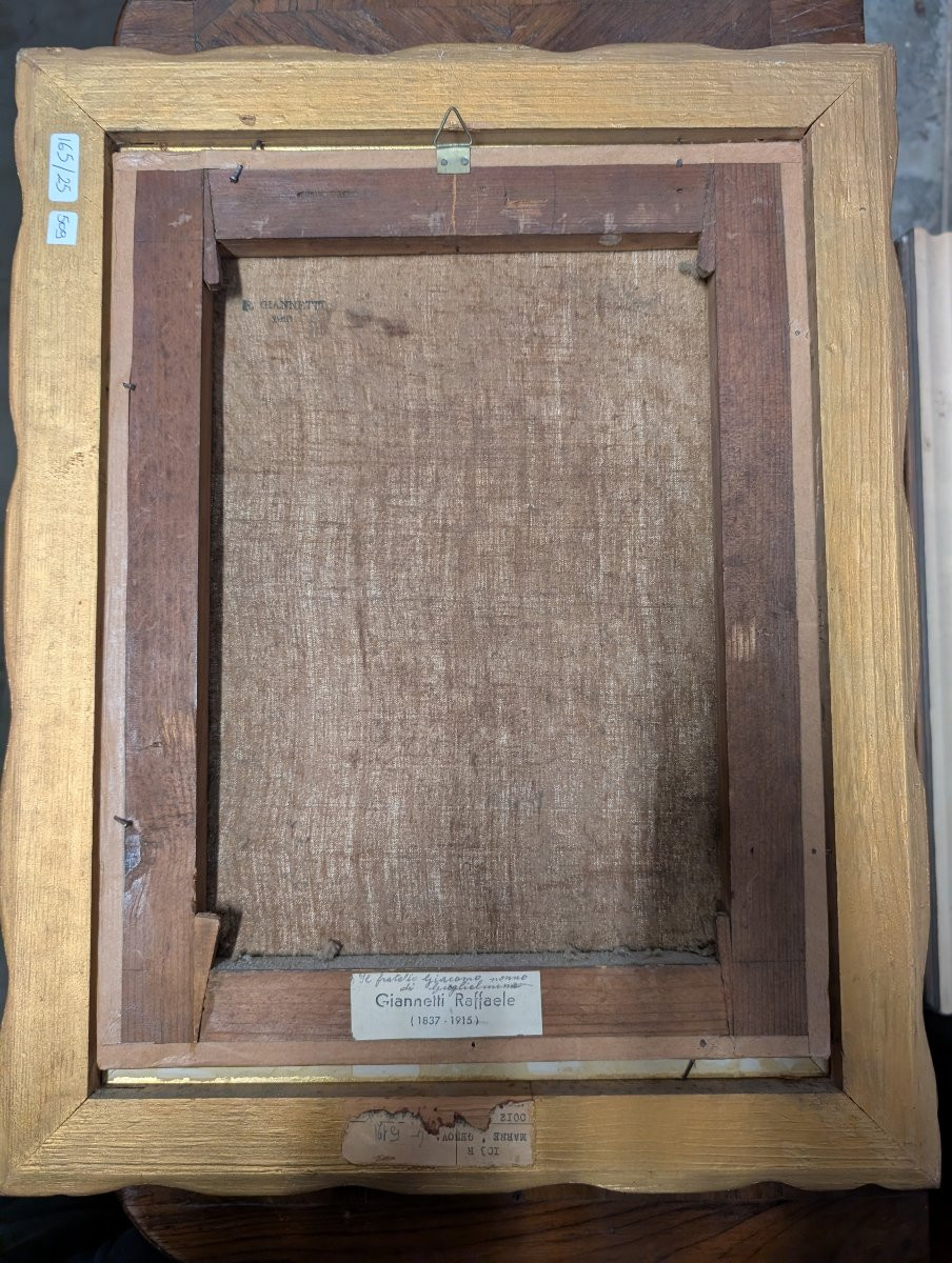 Raffaele Giannetti (1858-1941) – Ritratto maschile, 1916 – Olio su tela-photo-3