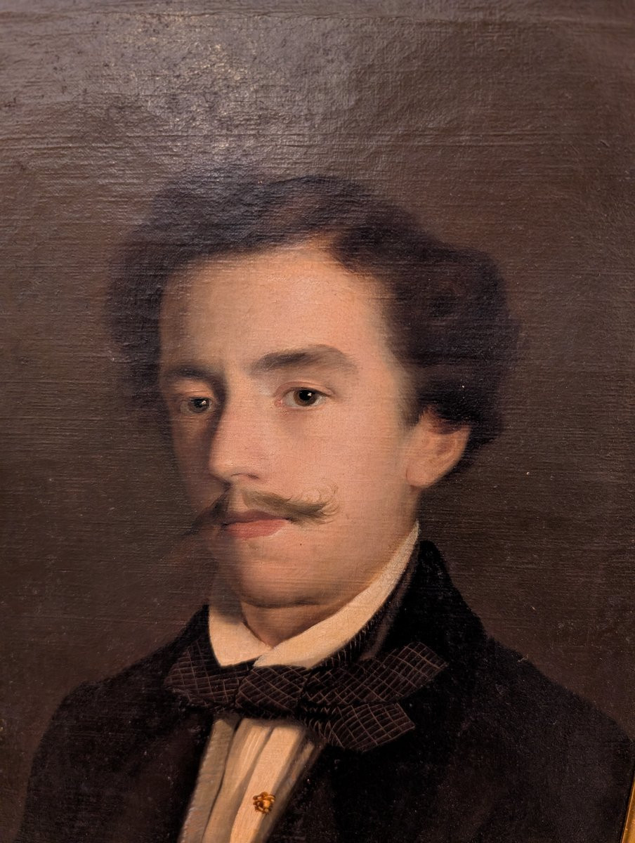 Raffaele Giannetti (1858-1941) – Ritratto maschile, 1916 – Olio su tela-photo-4