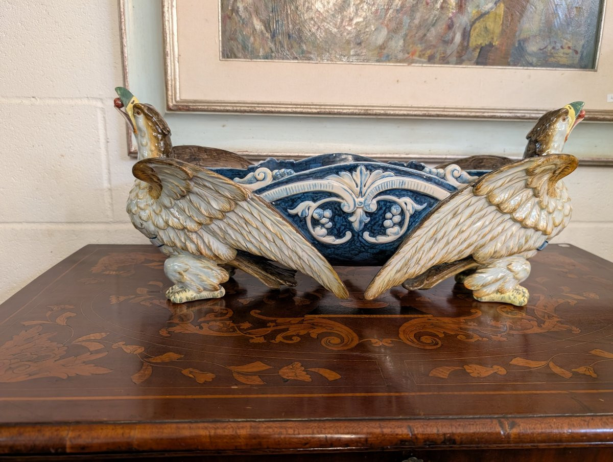 Fioriera da Tavolo in Ceramica – Manifattura Ginori, Fine XIX Secolo-photo-1