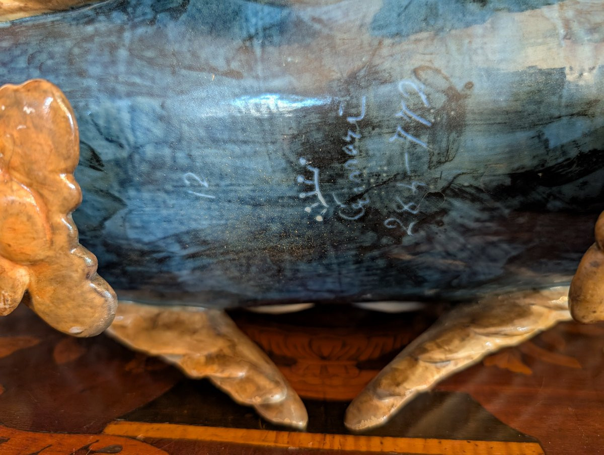 Fioriera da Tavolo in Ceramica – Manifattura Ginori, Fine XIX Secolo-photo-2