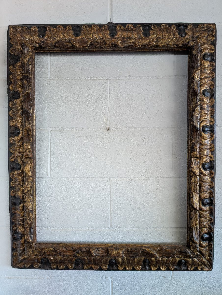 Cornice barocca in legno intagliato e dorato-photo-1