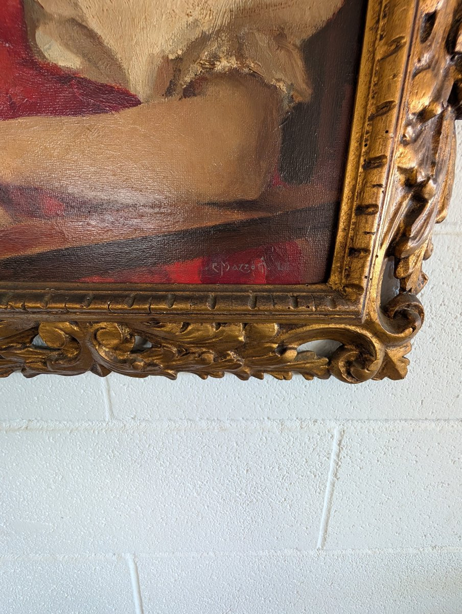 Corrado Mazzari Ritratto di fanciulla Olio su faesite, 1952-photo-5