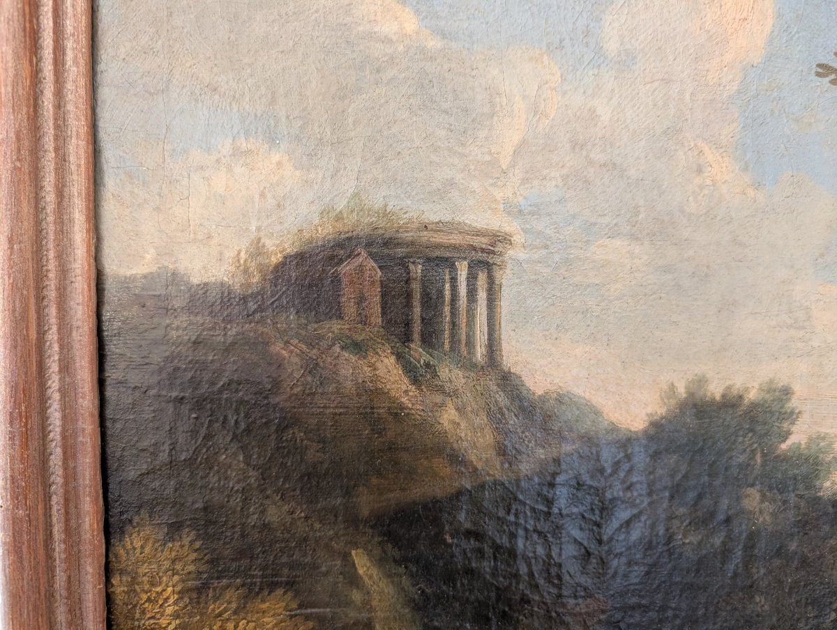 Paesaggio classico con rovine e figure-photo-2