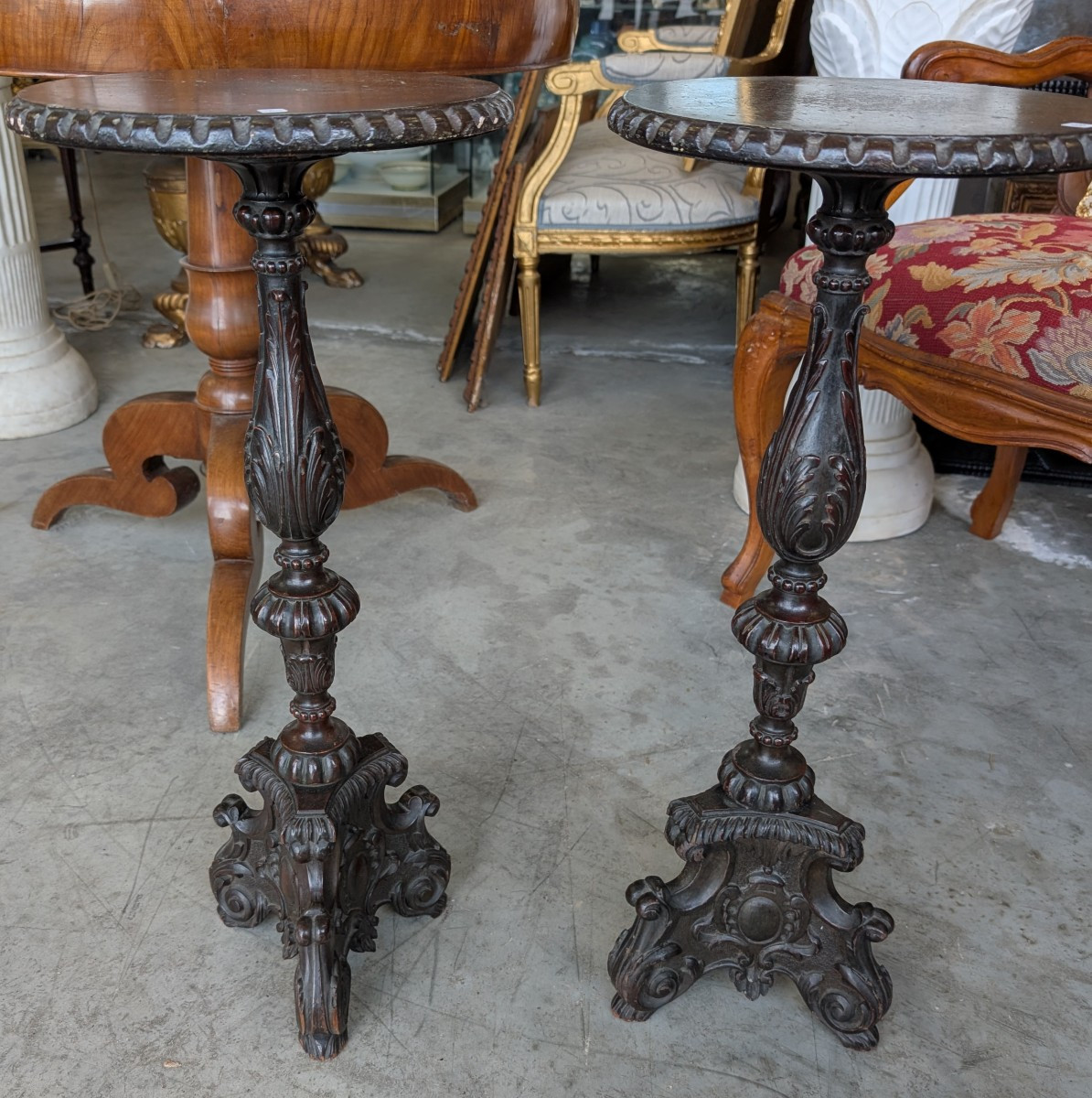 Coppia di tavolini neorinascimentali – Seconda metà del XIX secolo-photo-2