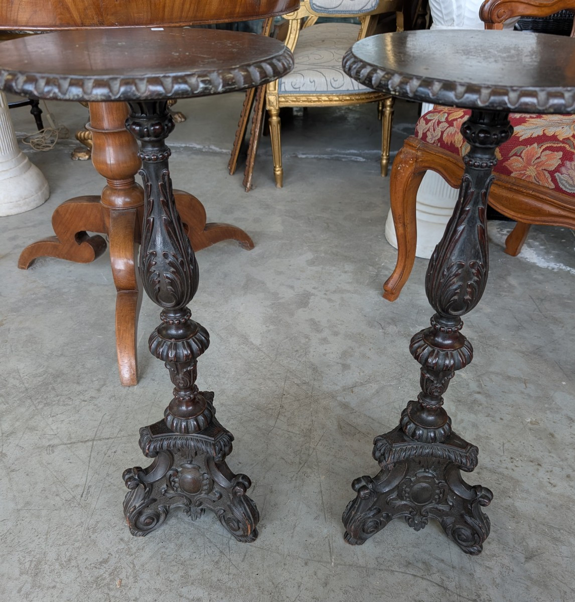 Coppia di tavolini neorinascimentali – Seconda metà del XIX secolo-photo-6