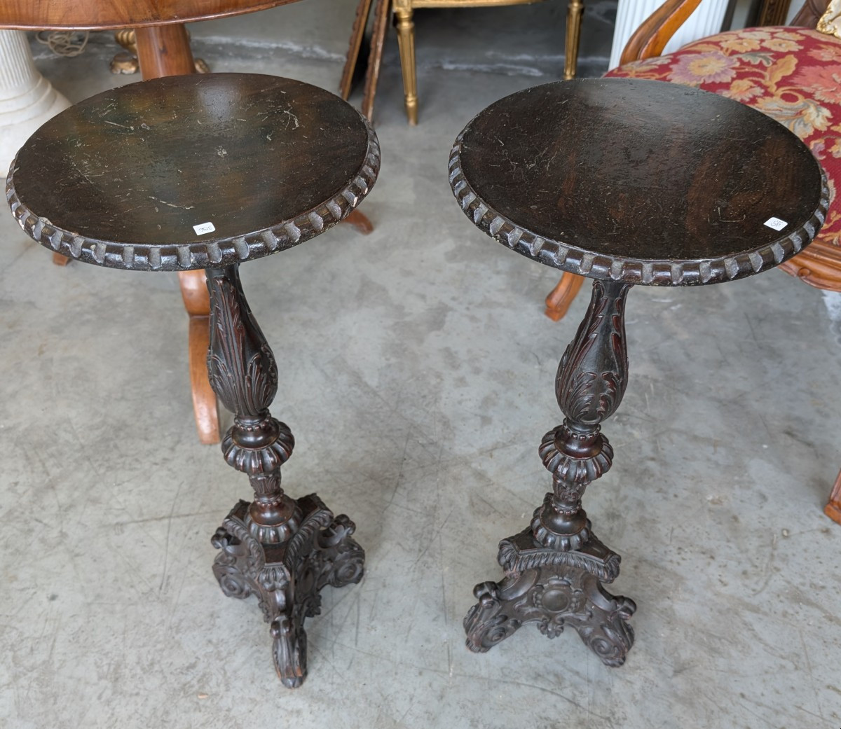 Coppia di tavolini neorinascimentali – Seconda metà del XIX secolo