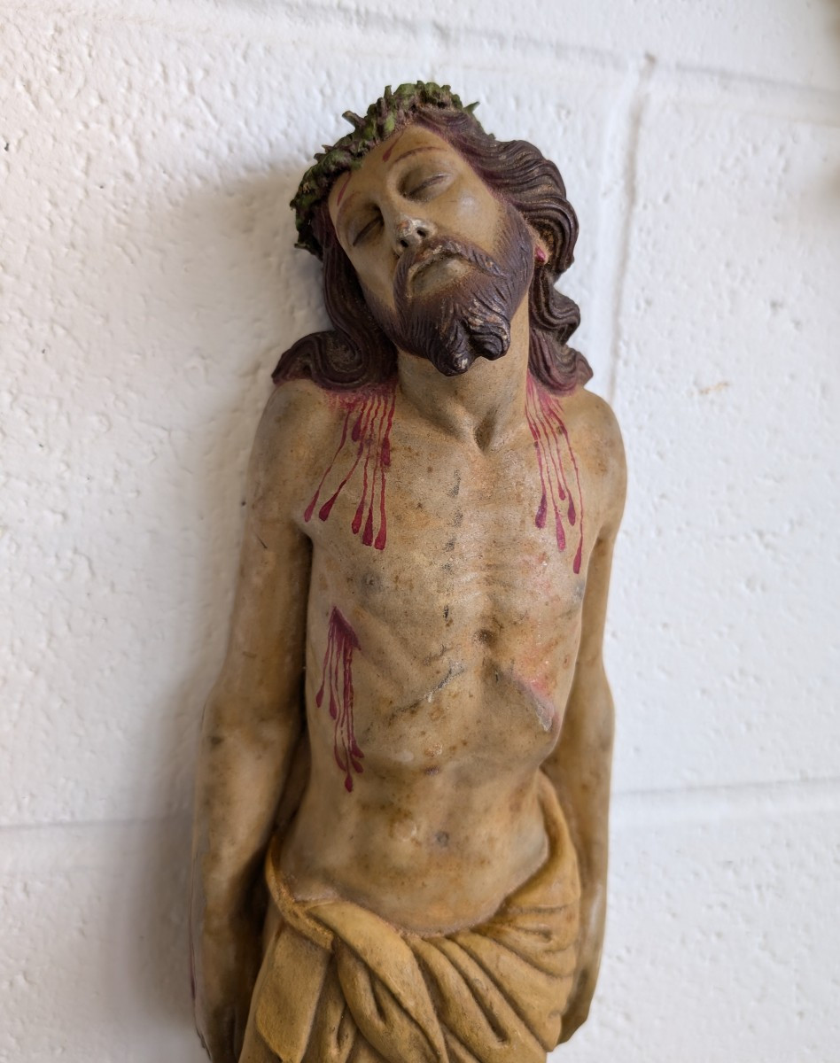Cristo policromo finemente intagliato – primi del Novecento-photo-1