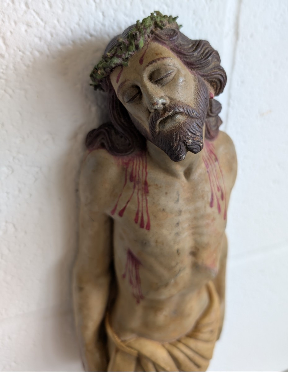 Cristo policromo finemente intagliato – primi del Novecento-photo-2