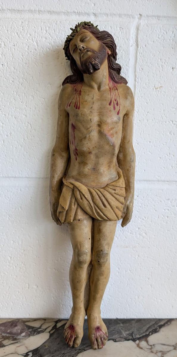 Cristo policromo finemente intagliato – primi del Novecento-photo-4