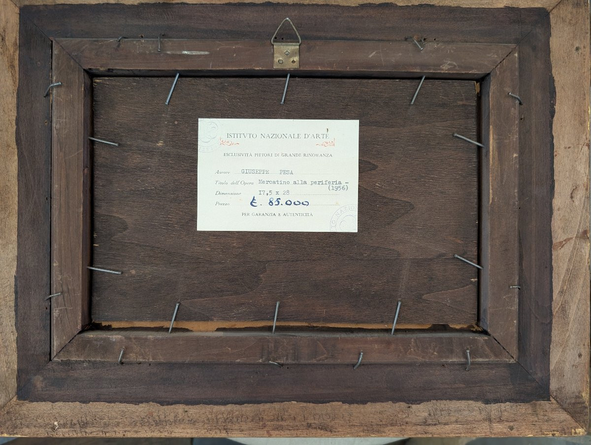 Scena di mercato mediterraneo Giuseppe Pesa (Polistena, 1891 – 1976)-photo-3