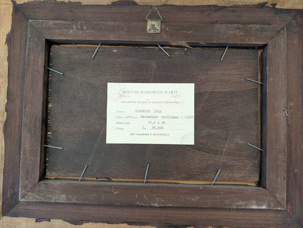 Giuseppe Pesa (1928– 1992) Scena di mercato-photo-3