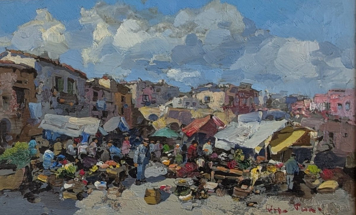 Giuseppe Pesa (1928– 1992) Scena di mercato