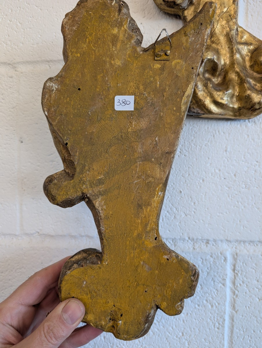 Coppia di fregi in legno scolpito e dorato – metà XVIII secolo-photo-4