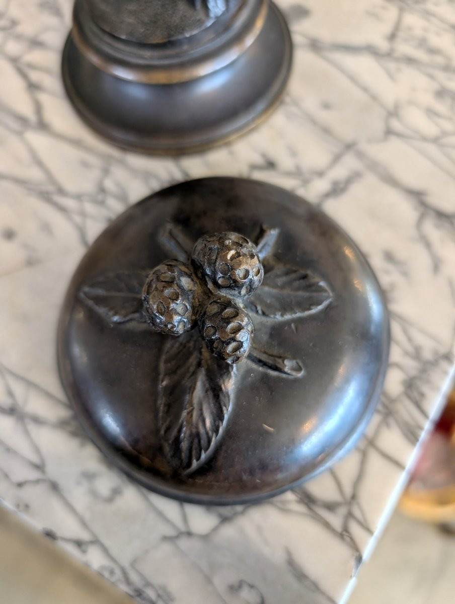 Scultura in bronzo con contenitore – Fine XIX secolo-photo-3