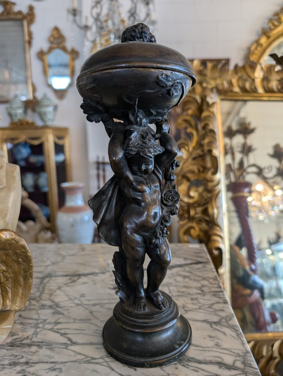 Scultura in bronzo con contenitore – Fine XIX secolo-photo-8