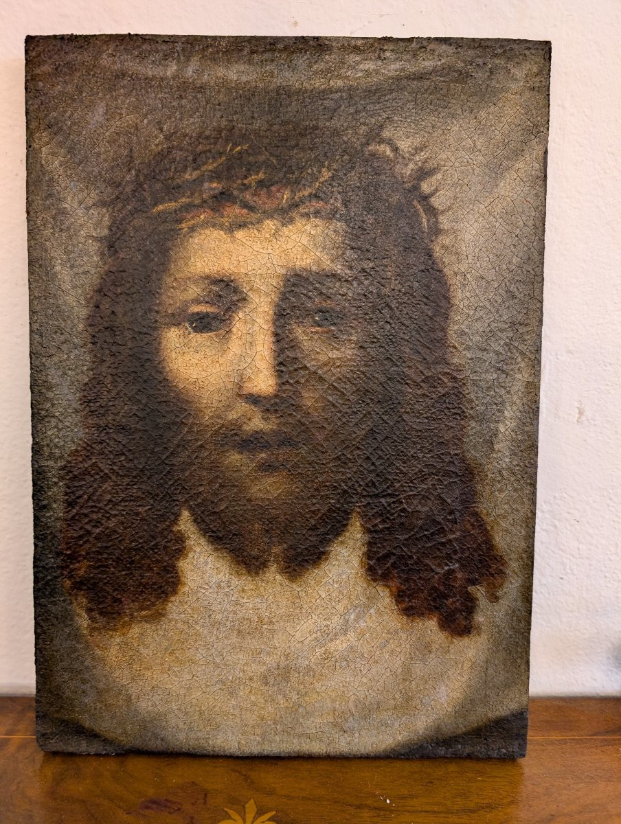 Scuola italiana, fine XVII – inizi XVIII secolo Cristo coronato di spine-photo-1