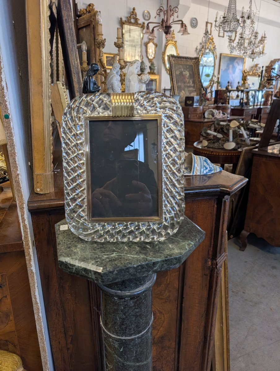 Cornice da tavolo per ritratto fotografico – Seguso Vetri d’Arte Murano, anni ’50-photo-2