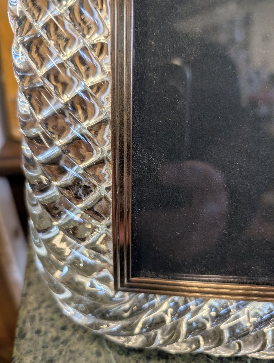 Cornice da tavolo per ritratto fotografico – Seguso Vetri d’Arte Murano, anni ’50-photo-6