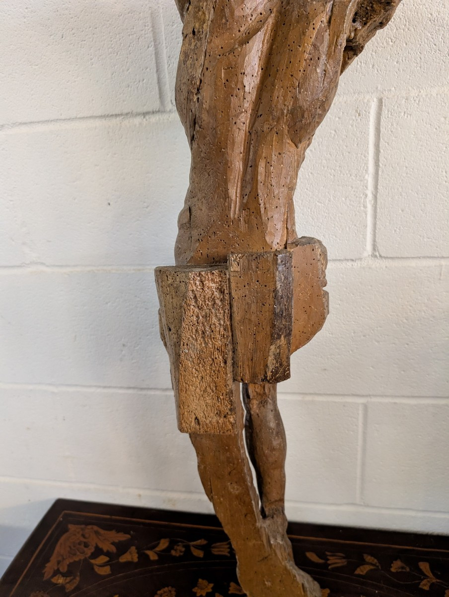 Cristo crocifisso in legno scolpito-photo-4