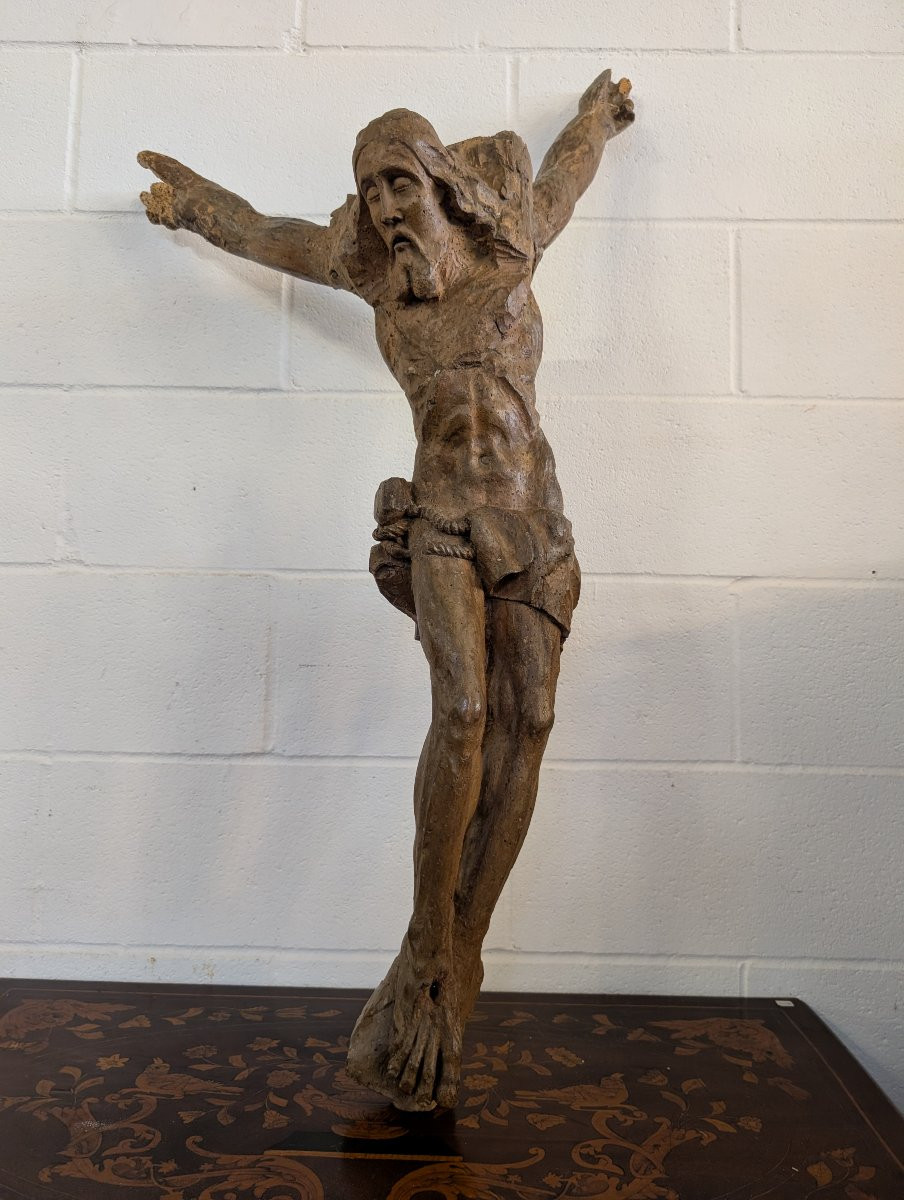 Cristo crocifisso in legno scolpito-photo-5