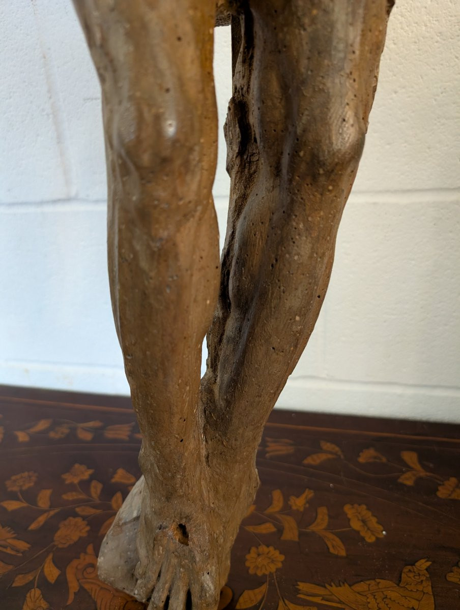 Cristo crocifisso in legno scolpito-photo-7