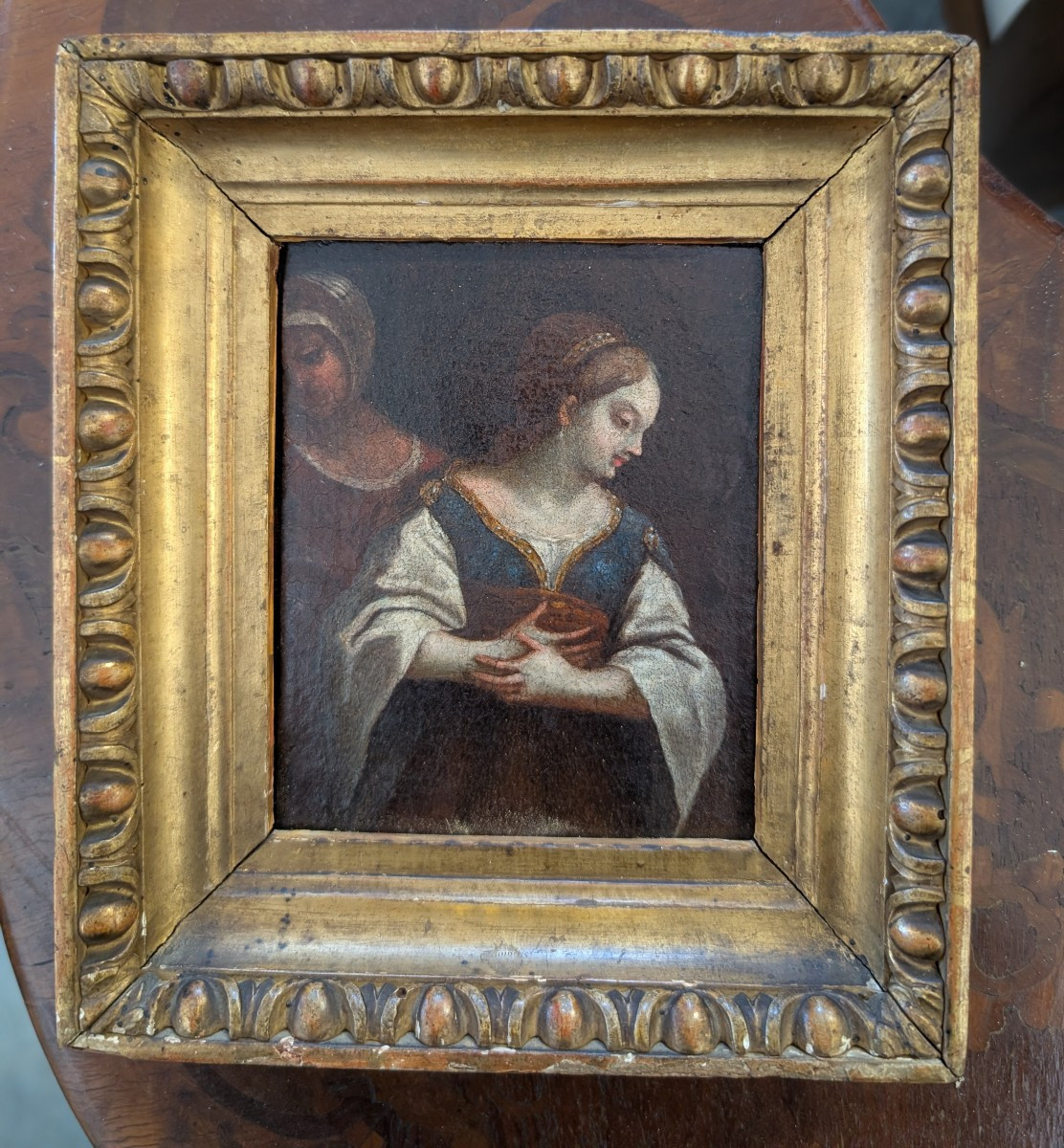 Madonna dell’Attesa con Sant’Anna – olio su tela applicata su tavola, fine XVIII secolo-photo-2