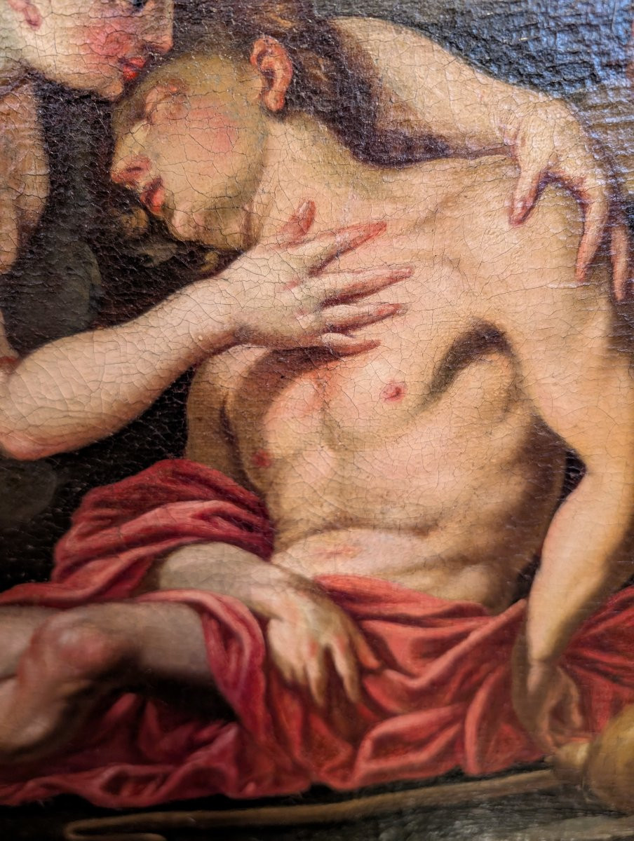 Diana ed Endimione – Dipinto del XVIII secolo-photo-3