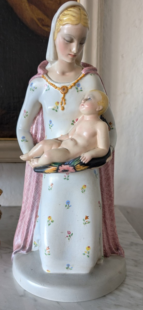 Madonna in Ceramica Ciamanna Torino – Scultura Sacra Anni ’50
