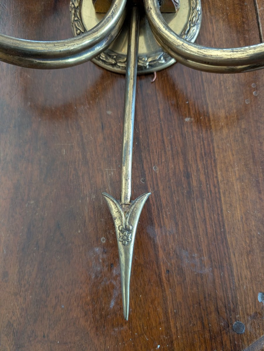 Coppie Di Applique Spagnole In Ottone Anni 50-photo-4