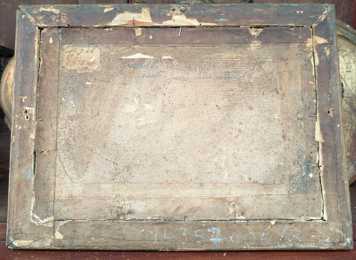 Gouache Luigi XV scena rococò XVIII secolo-photo-8