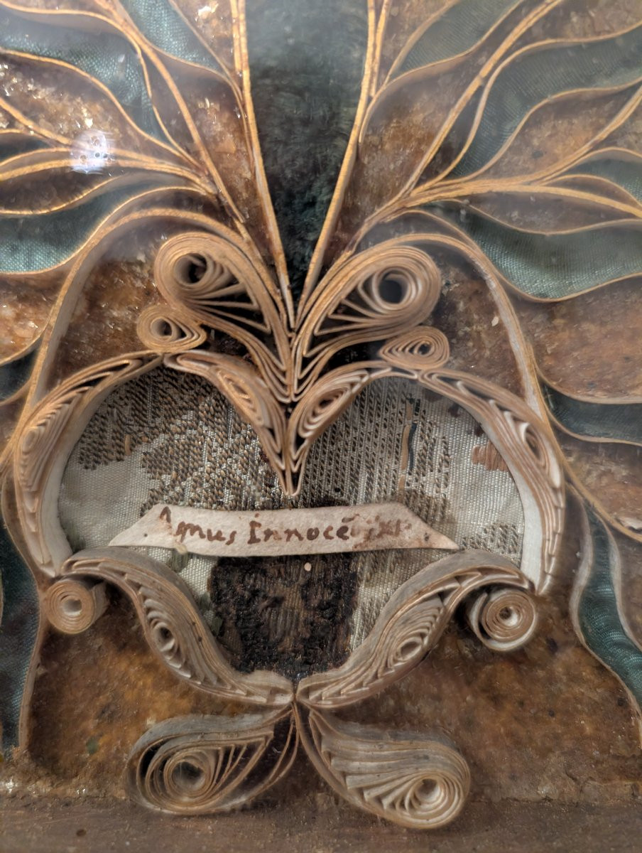 Reliquiario Agnus Dei in cera XVII secolo Innocenzo XI-photo-1