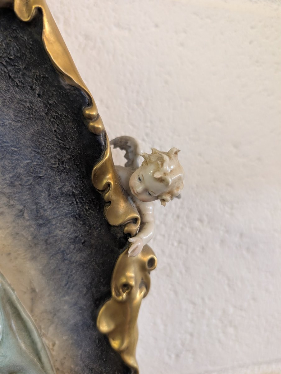 Madonna con Bambino e angeli – ceramica di Giuseppe Cappe – anni ’50-photo-2