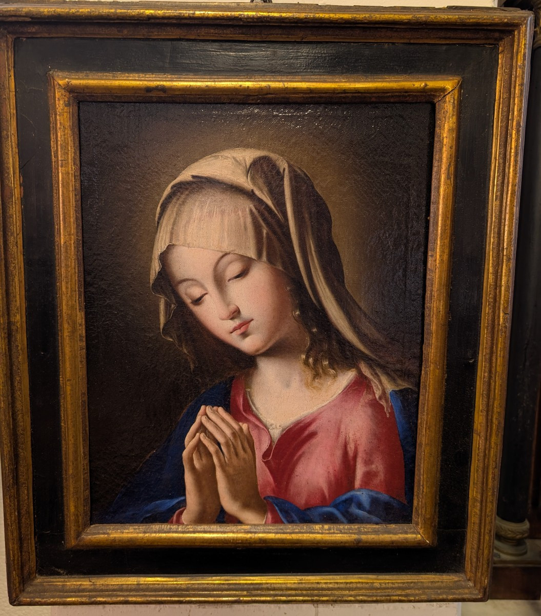 Vergine in preghiera, ambito di Sassoferrato, XVII secolo-photo-2