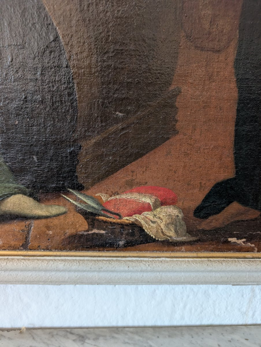 Annunciazione, dipinto olio su tela, fine XVII secolo, cm 78x100-photo-7