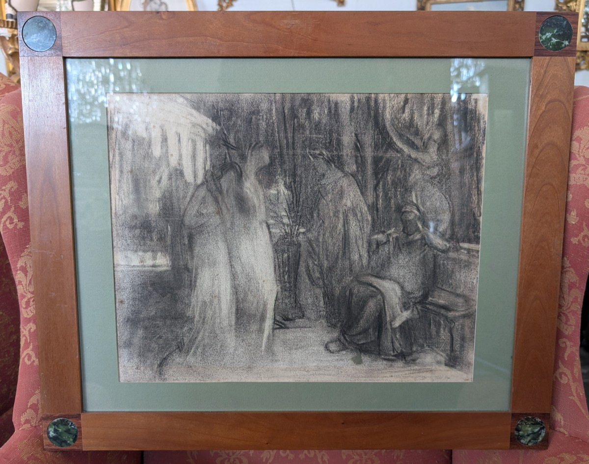 Henry Sollier – Disegno Simbolista Francese Dei Primi Del Novecento-photo-2