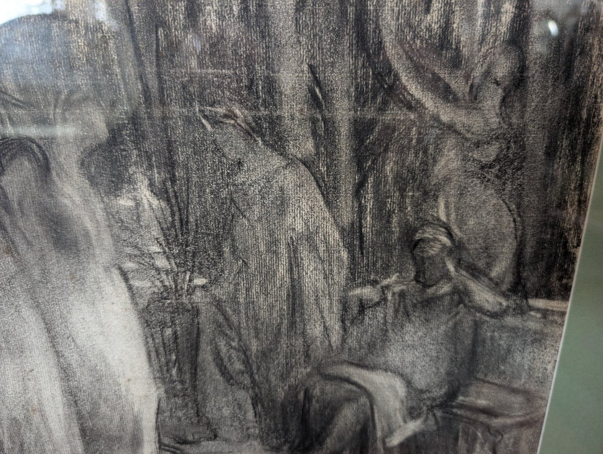 Henry Sollier – Disegno Simbolista Francese Dei Primi Del Novecento-photo-1
