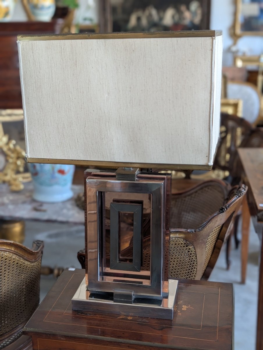 Lampada Da Credenza Romeo Rega In Acciaio, Ottone E Plexiglass – Anni '70-photo-7