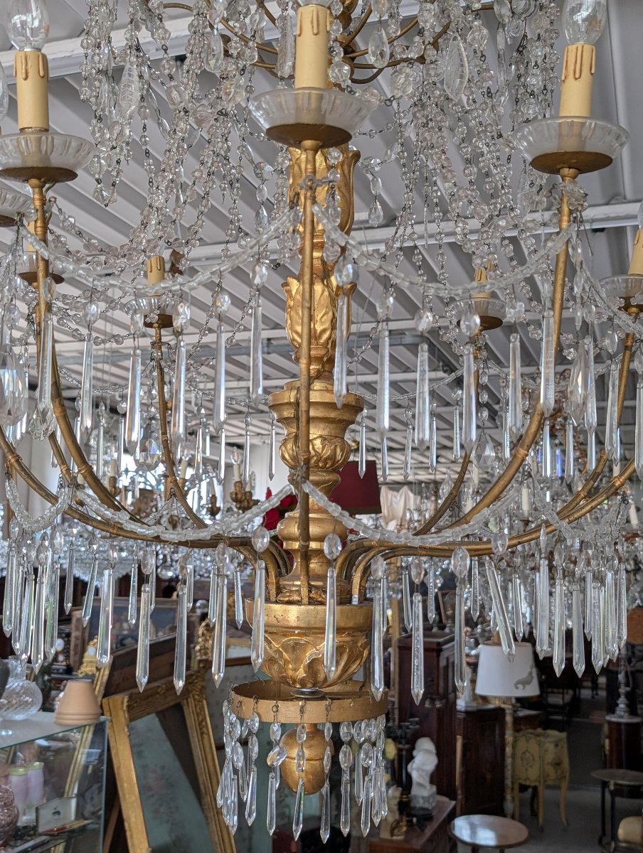 Grande Lampadario Genovese Neoclassico A 10 Luci-photo-2