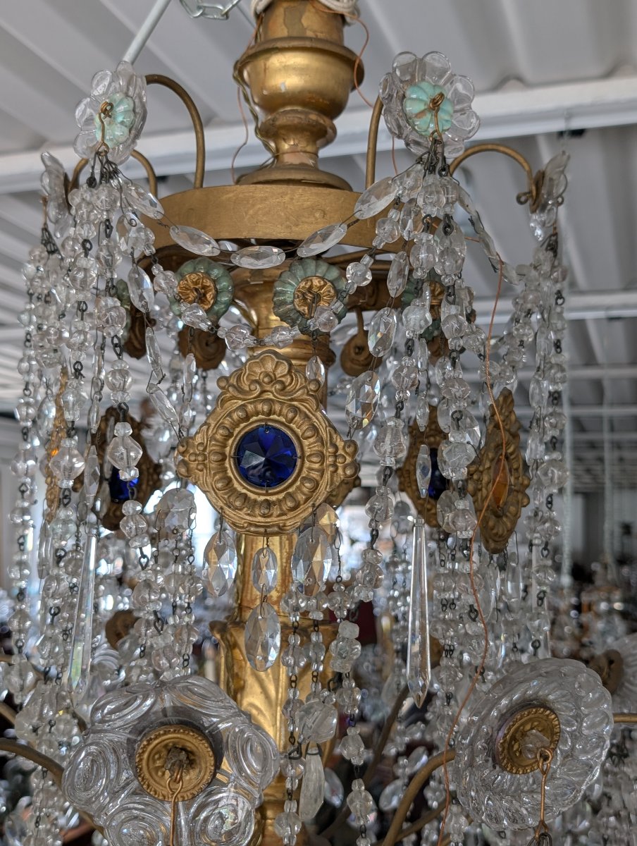 Grande Lampadario Genovese Neoclassico A 10 Luci-photo-4