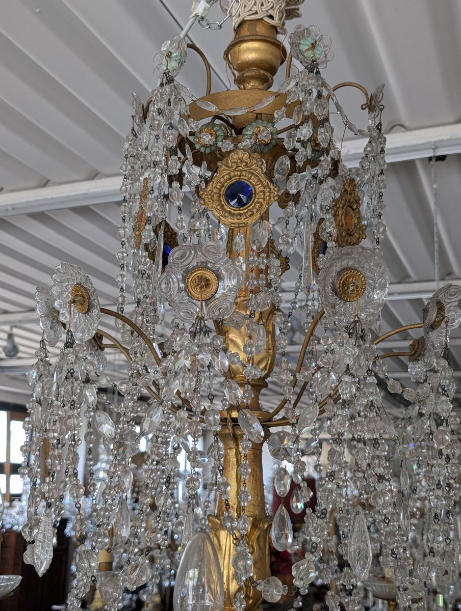 Grande Lampadario Genovese Neoclassico A 10 Luci-photo-1