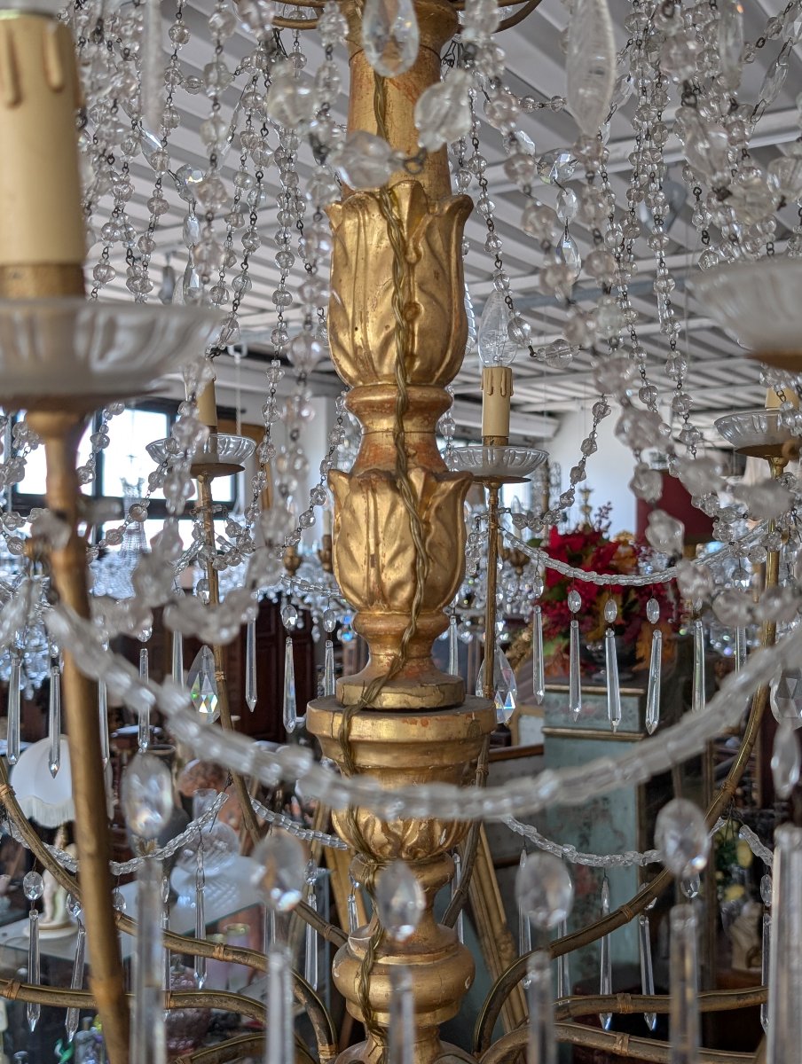 Grande Lampadario Genovese Neoclassico A 10 Luci-photo-2