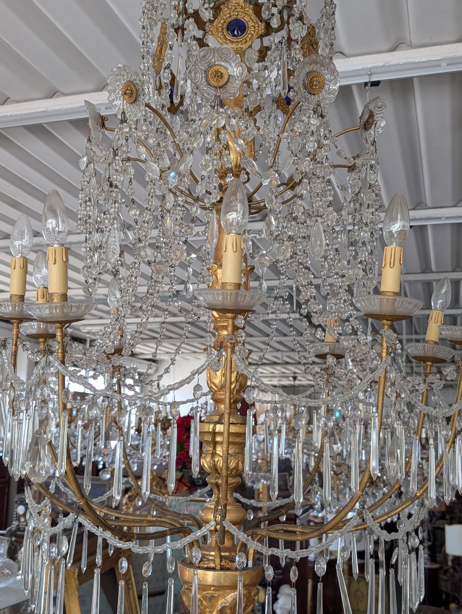Grande Lampadario Genovese Neoclassico A 10 Luci-photo-6