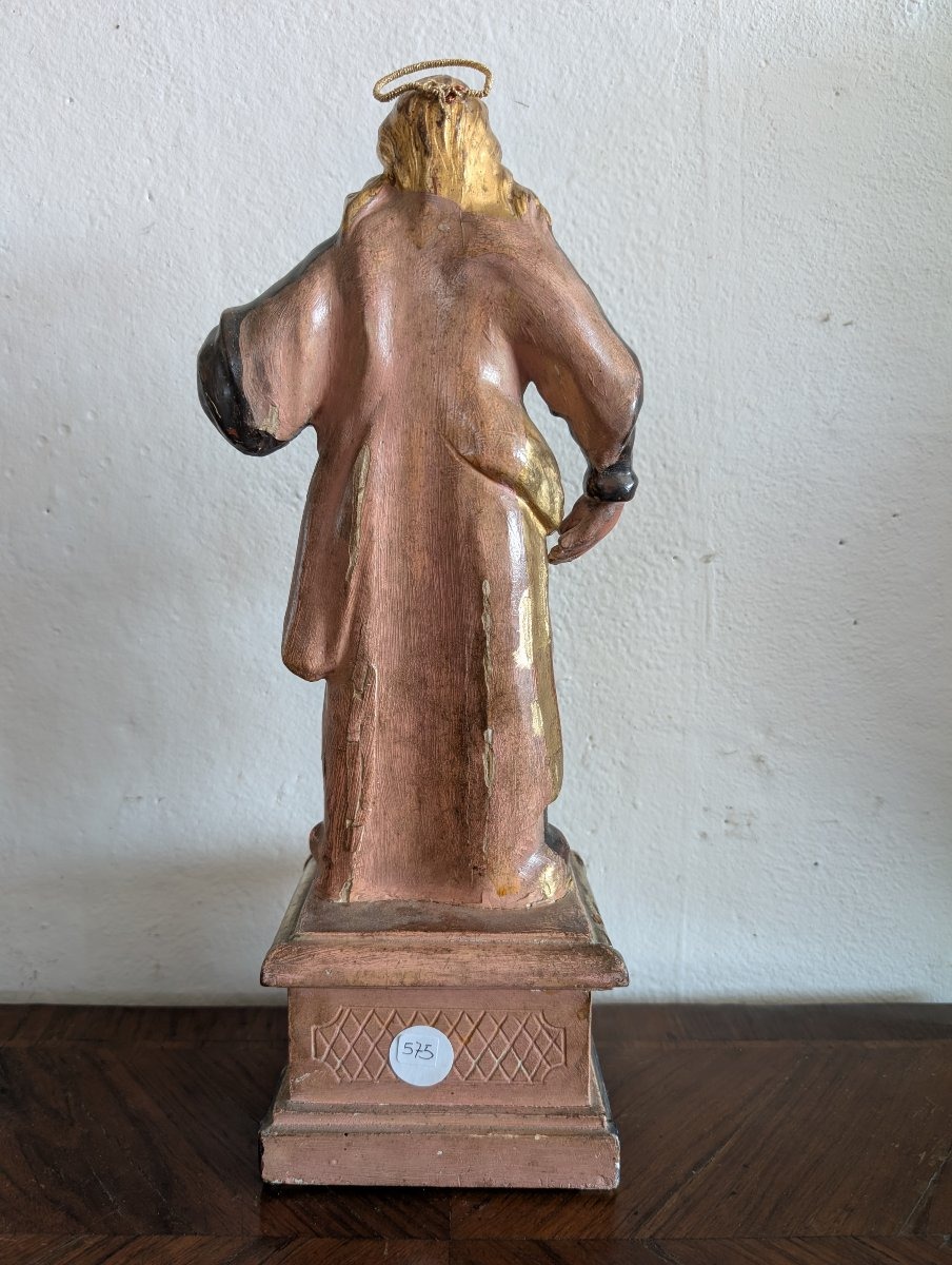 Santa Lucia – Scultura lignea policroma e dorata, prima metà del XIX secolo-photo-1