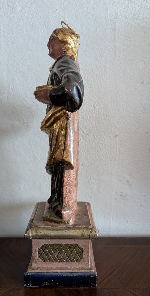 Santa Lucia – Scultura lignea policroma e dorata, prima metà del XIX secolo-photo-4